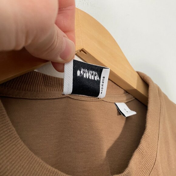 Burberry Embroidered Monogram "Tristan" Short Sleeve T-shirt Brown mens size S - Picture 5 of 8